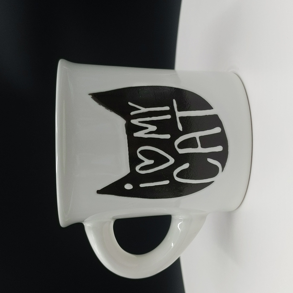 I ❤️ My Cat Mug Ore' Originals Cuppa This Cuppa That Coffee Tea Mug Black White